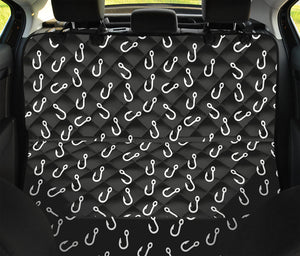 Fishing Hooks Pattern Print Pet Car Back Seat Cover