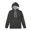 Fishing Hooks Pattern Print Pullover Hoodie