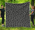 Fishing Hooks Pattern Print Quilt