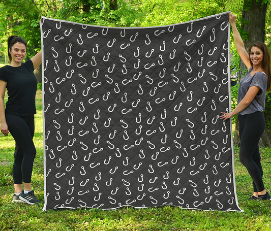 Fishing Hooks Pattern Print Quilt