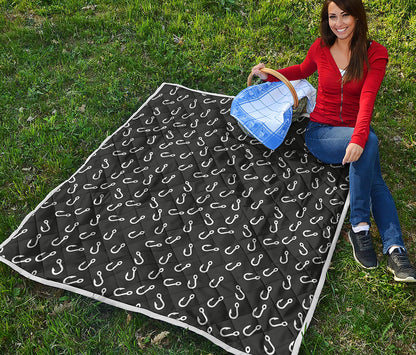 Fishing Hooks Pattern Print Quilt