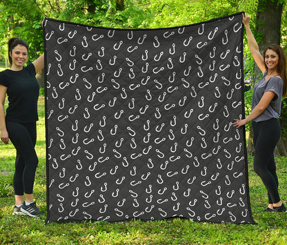 Fishing Hooks Pattern Print Quilt