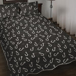 Fishing Hooks Pattern Print Quilt Bed Set