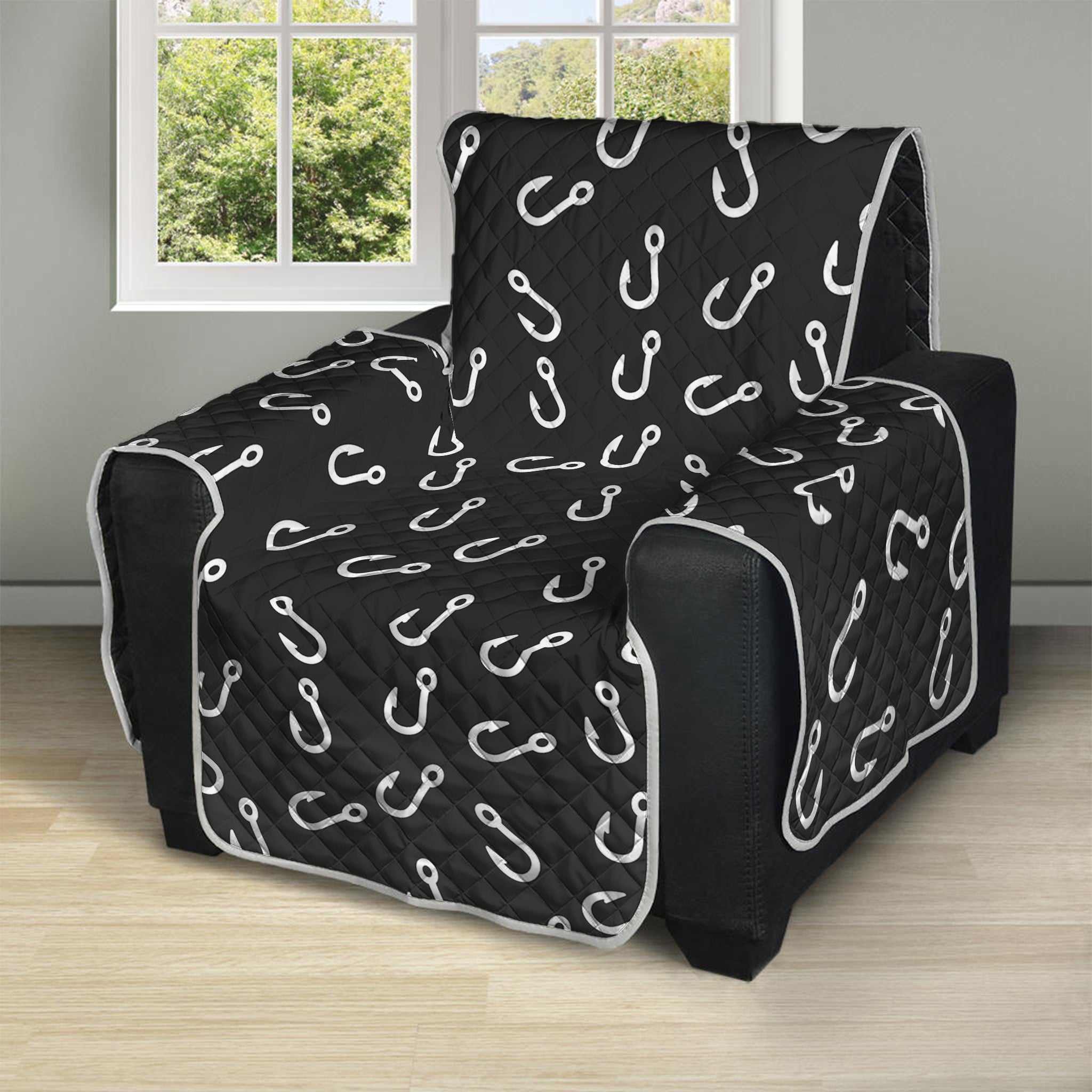 Fishing Hooks Pattern Print Recliner Protector