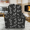 Fishing Hooks Pattern Print Recliner Slipcover