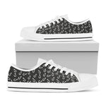 Fishing Hooks Pattern Print White Low Top Shoes