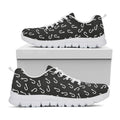 Fishing Hooks Pattern Print White Running Shoes