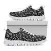 Fishing Hooks Pattern Print White Sneakers