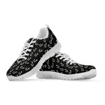 Fishing Hooks Pattern Print White Sneakers