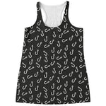 Fishing Hooks Pattern Print Women's Racerback Tank Top