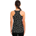 Fishing Hooks Pattern Print Women's Racerback Tank Top