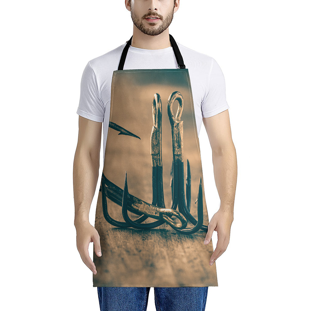 Fishing Hooks Print Apron