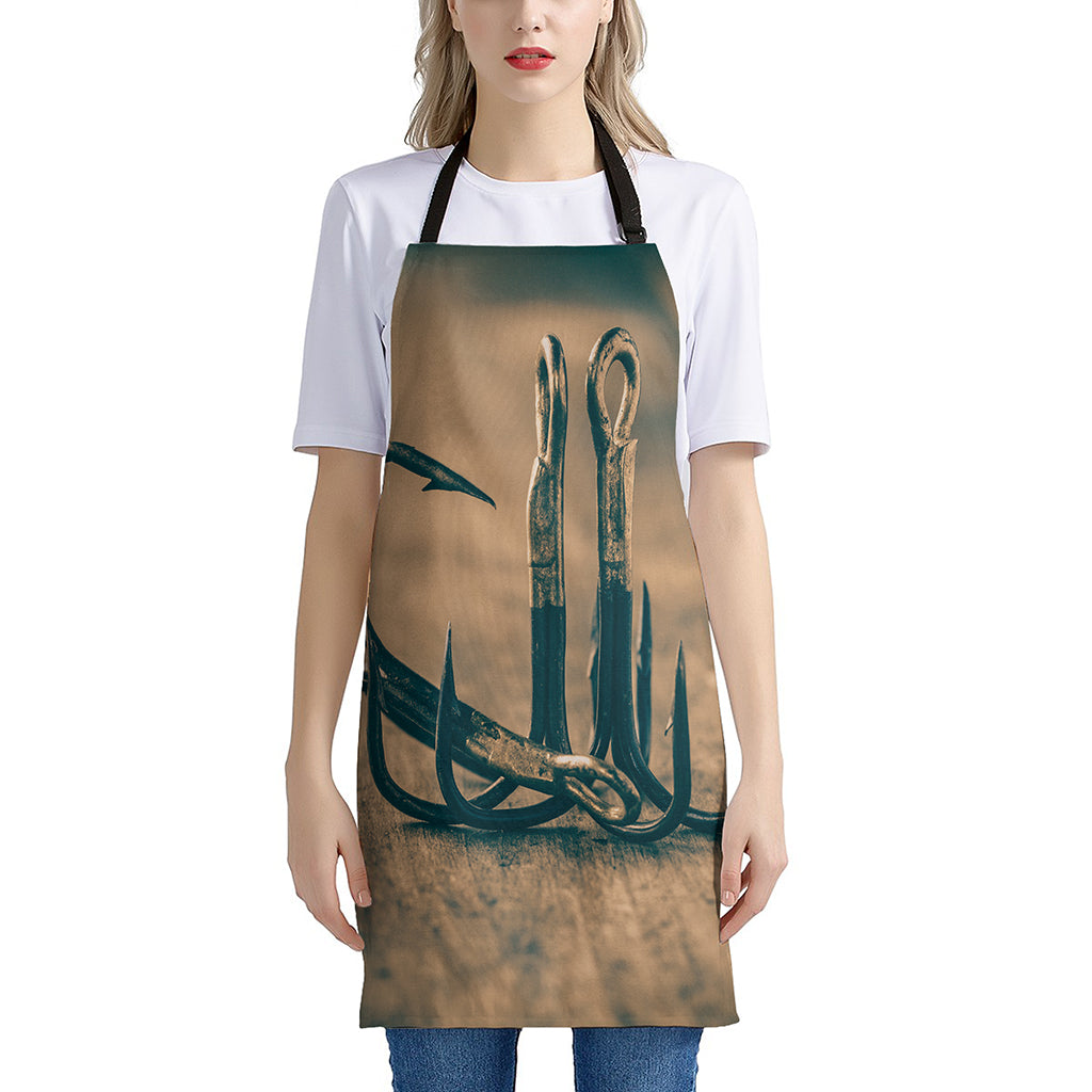 Fishing Hooks Print Apron