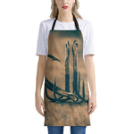 Fishing Hooks Print Apron