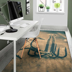 Fishing Hooks Print Area Rug