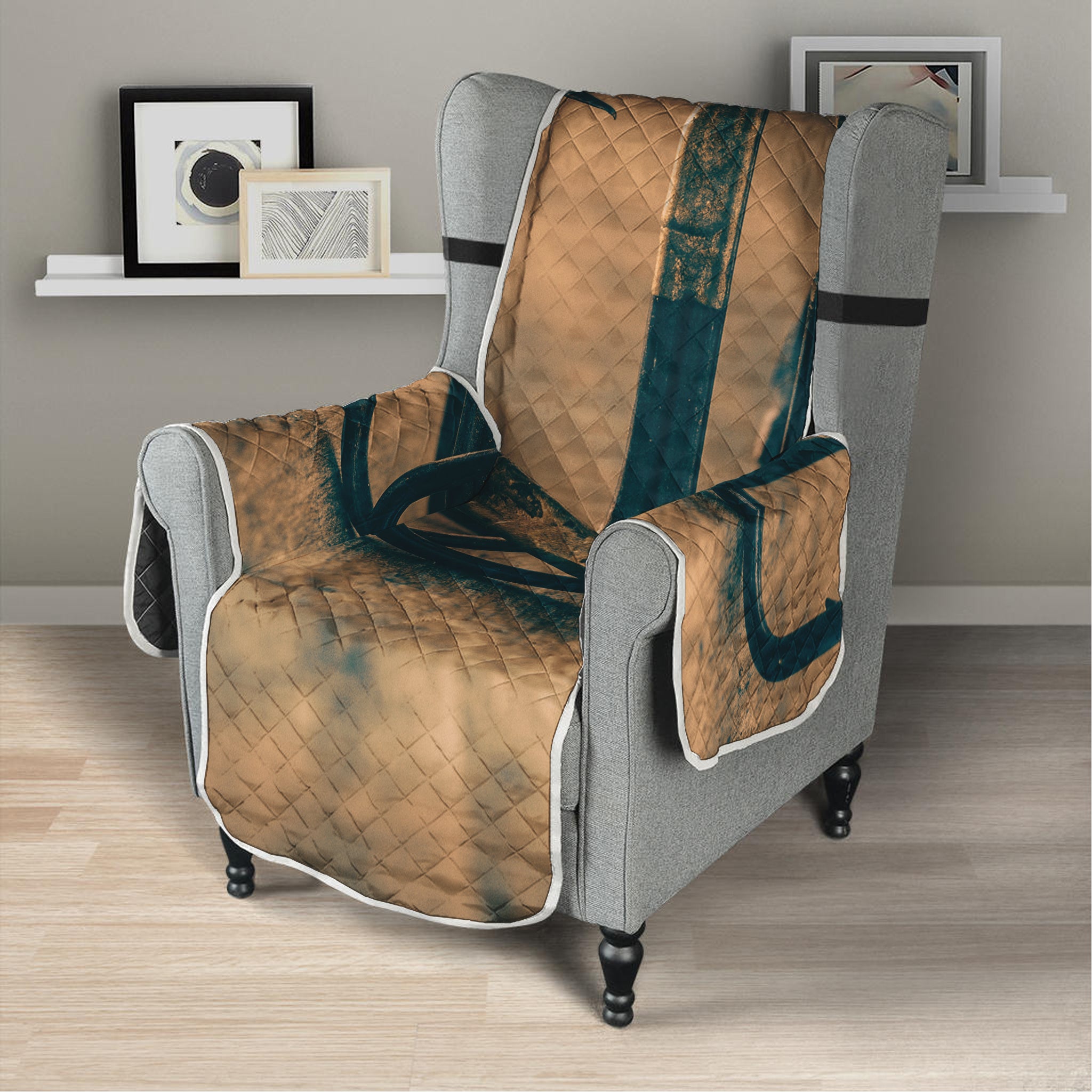 Fishing Hooks Print Armchair Protector