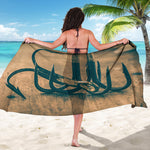 Fishing Hooks Print Beach Sarong Wrap