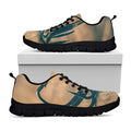 Fishing Hooks Print Black Running Shoes