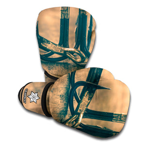 Fishing Hooks Print Boxing Gloves