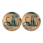Fishing Hooks Print Car Coasters