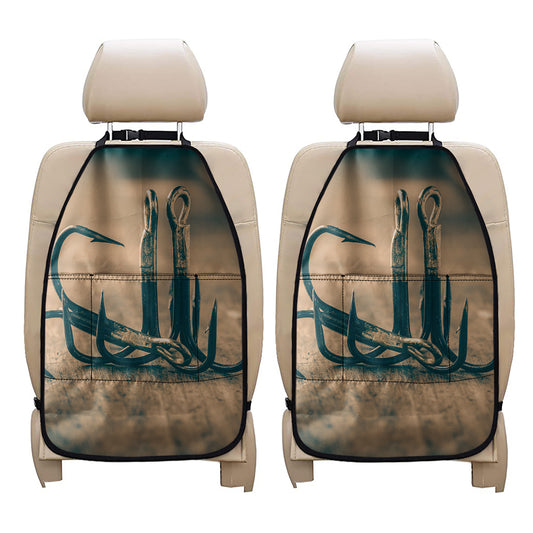 Fishing Hooks Print Car Seat Organizers