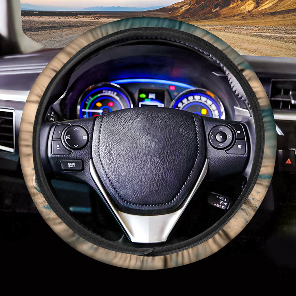 Fishing Hooks Print Car Steering Wheel Cover