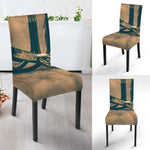 Fishing Hooks Print Dining Chair Slipcover