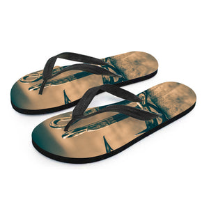 Fishing Hooks Print Flip Flops