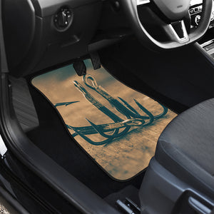 Fishing Hooks Print Front and Back Car Floor Mats