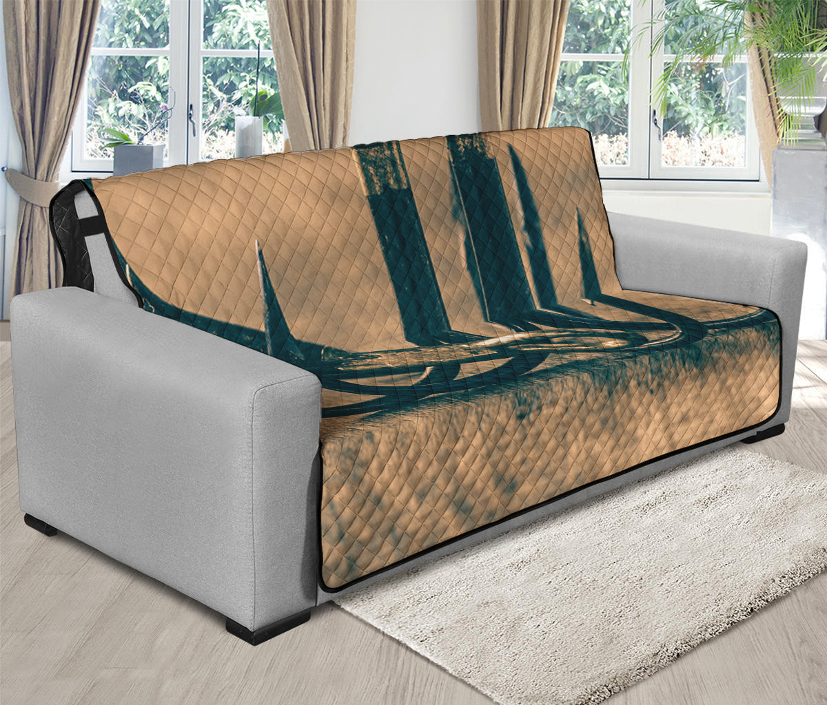 Fishing Hooks Print Futon Protector