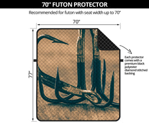 Fishing Hooks Print Futon Protector