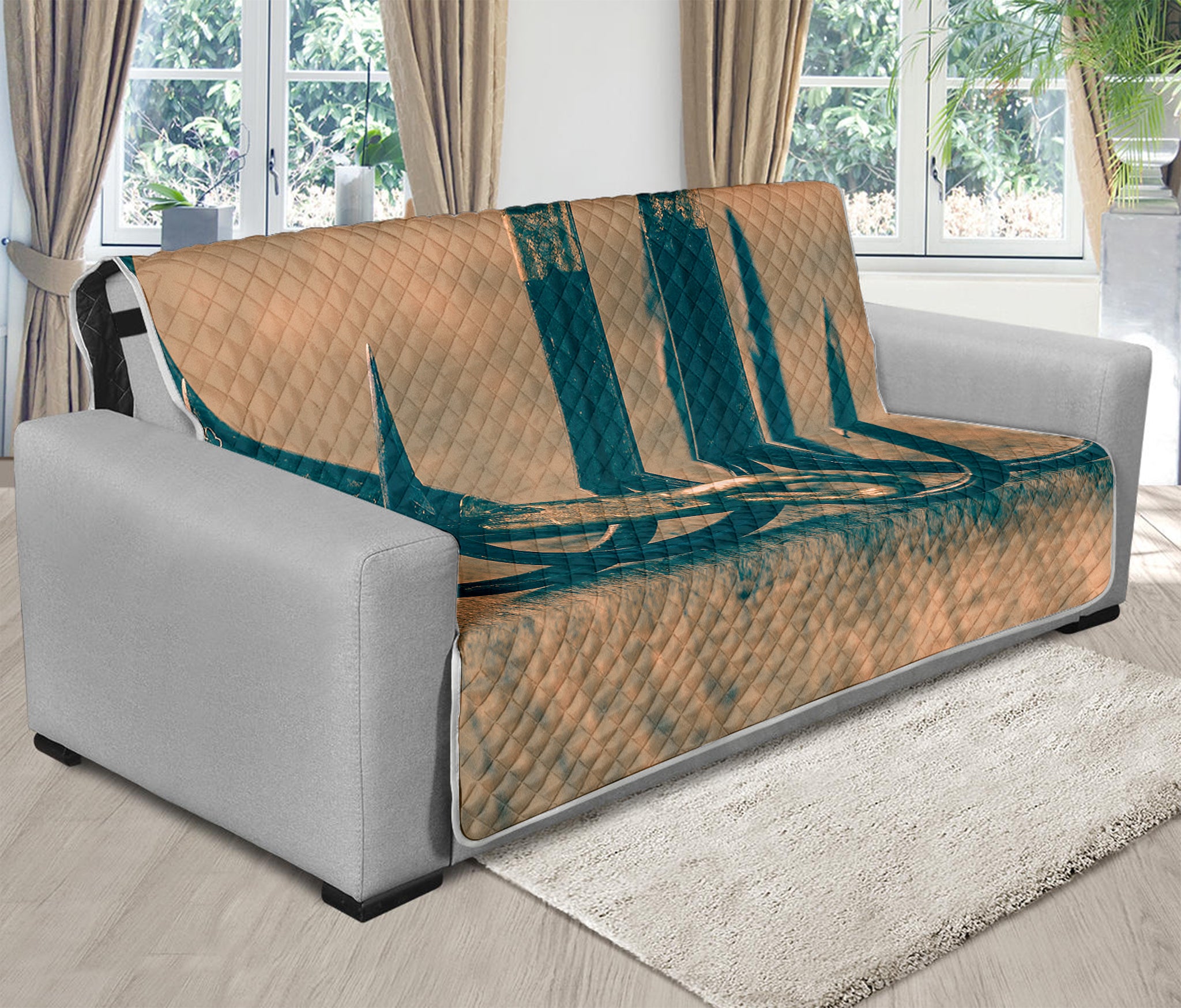 Fishing Hooks Print Futon Protector