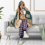 Fishing Hooks Print Hooded Blanket