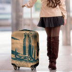 Fishing Hooks Print Luggage Cover