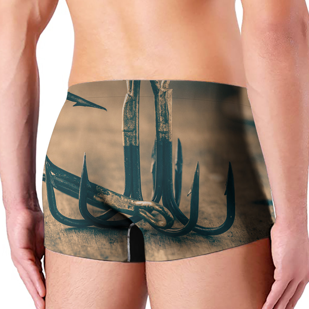 Fishing Hooks Print Men's Boxer Briefs