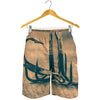 Fishing Hooks Print Men's Shorts