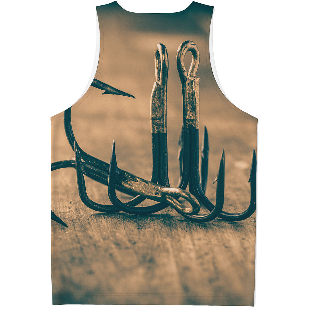 Fishing Hooks Print Men's Tank Top