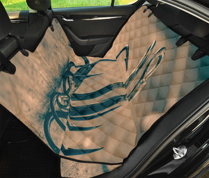 Fishing Hooks Print Pet Car Back Seat Cover