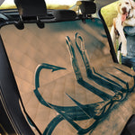 Fishing Hooks Print Pet Car Back Seat Cover