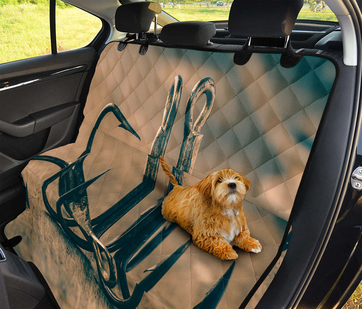 Fishing Hooks Print Pet Car Back Seat Cover