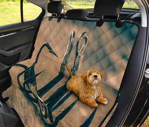 Fishing Hooks Print Pet Car Back Seat Cover