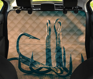 Fishing Hooks Print Pet Car Back Seat Cover