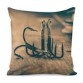 Fishing Hooks Print Pillow Cover