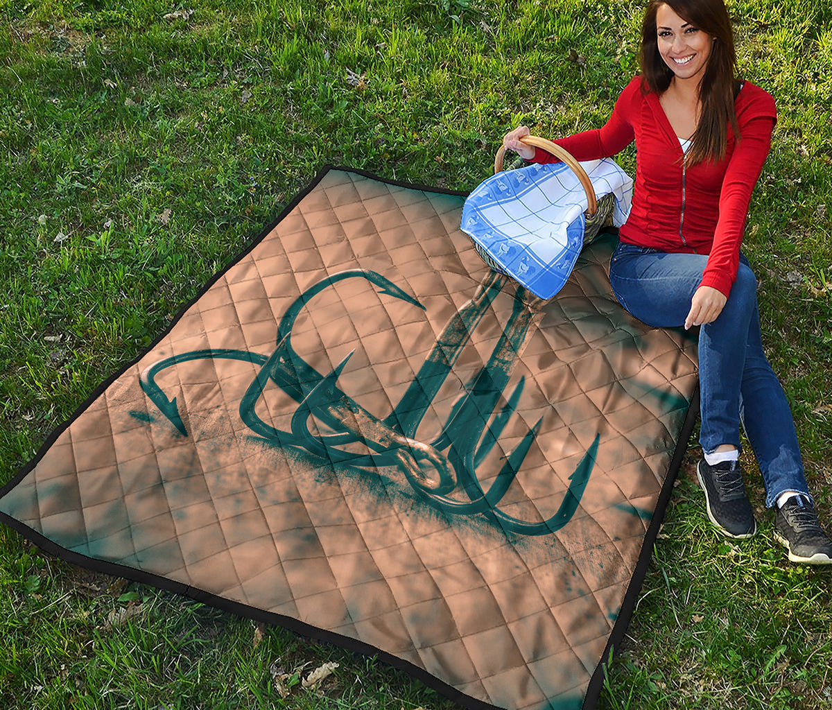 Fishing Hooks Print Quilt