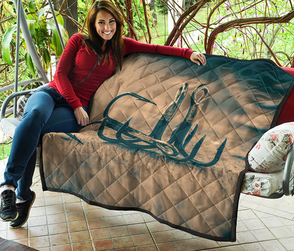 Fishing Hooks Print Quilt