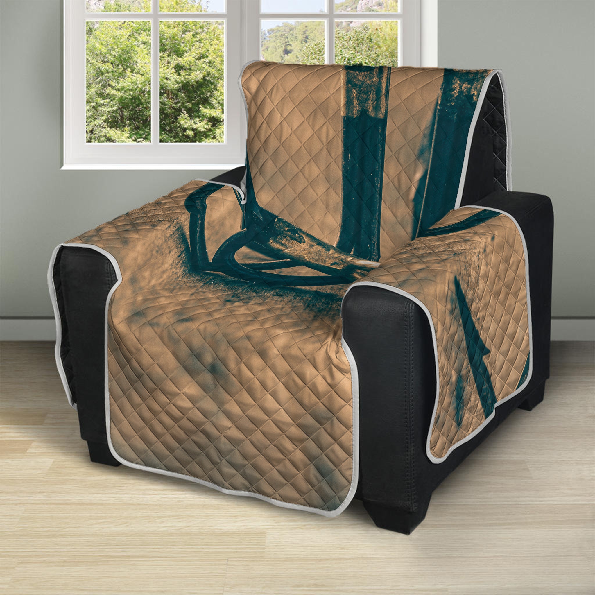 Fishing Hooks Print Recliner Protector