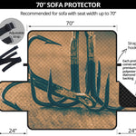 Fishing Hooks Print Sofa Protector