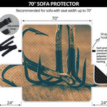 Fishing Hooks Print Sofa Protector