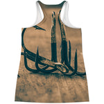 Fishing Hooks Print Women's Racerback Tank Top
