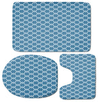 Fishing Rope Knots Pattern Print 3 Piece Bath Mat Set